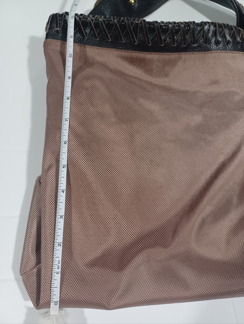 JPK Paris 75 Blush Brown Hobo with Dark Brown Leather Trim and Gold Hardware - Picture 7 of 8